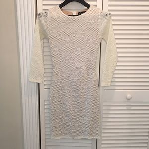 Gorgeous❗️ white/nude dress Etiquette boutique